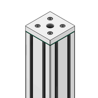 32-909038G-1 MODULAR SOLUTIONS PNEUMATIC PLATE 90MM X 90MM WITH GASKET 3/8" G THREADED CENTER THRU HOLE
